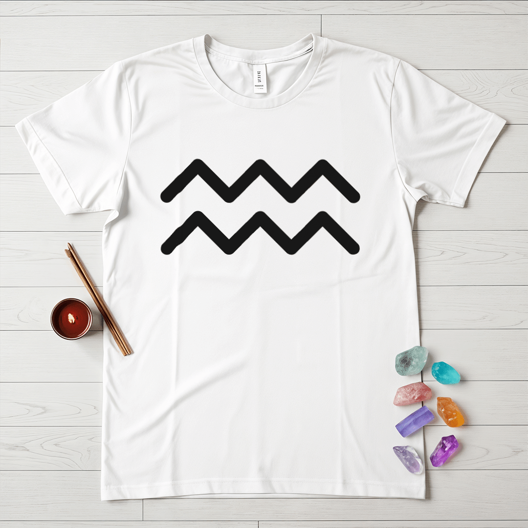 Aquarius Symbol Minimalist T-Shirt
