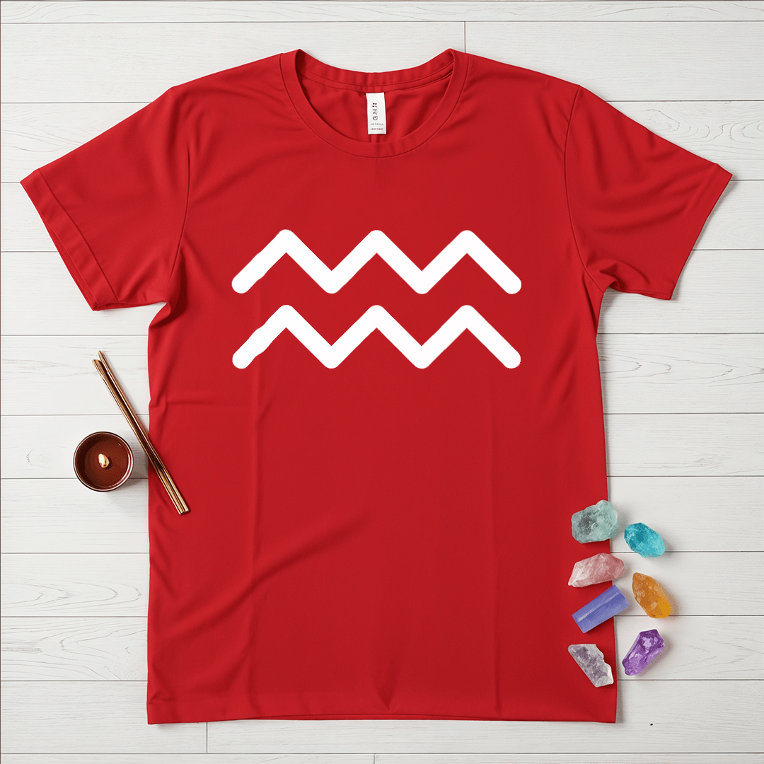 Aquarius Symbol Minimalist T-Shirt