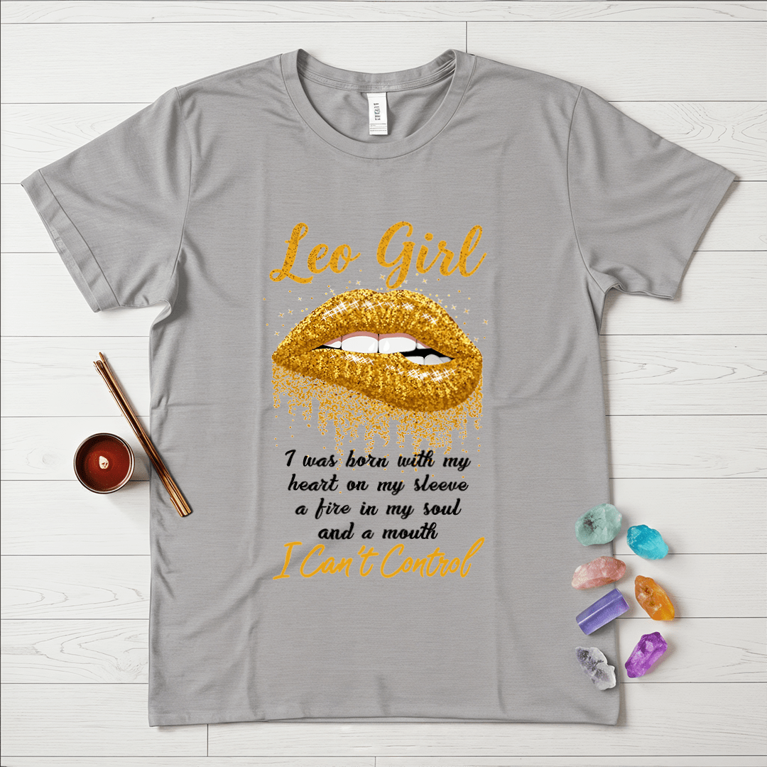 Leo Girls Golden Lips T-Shirt