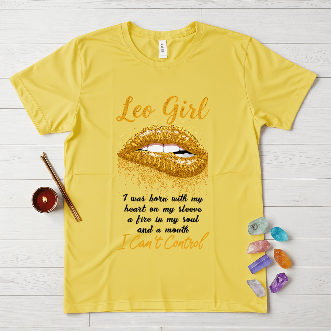 Leo Girls Golden Lips T-Shirt