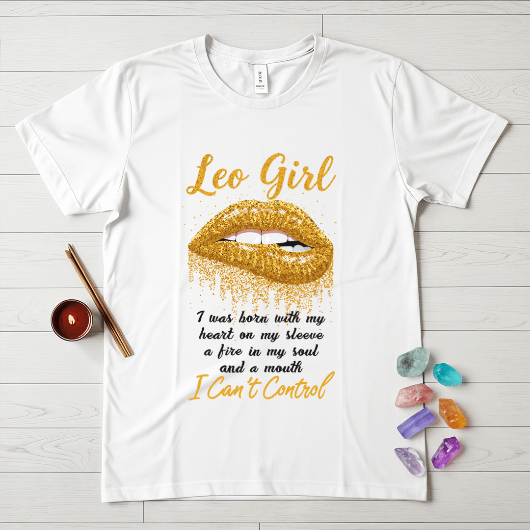 Leo Girls Golden Lips T-Shirt