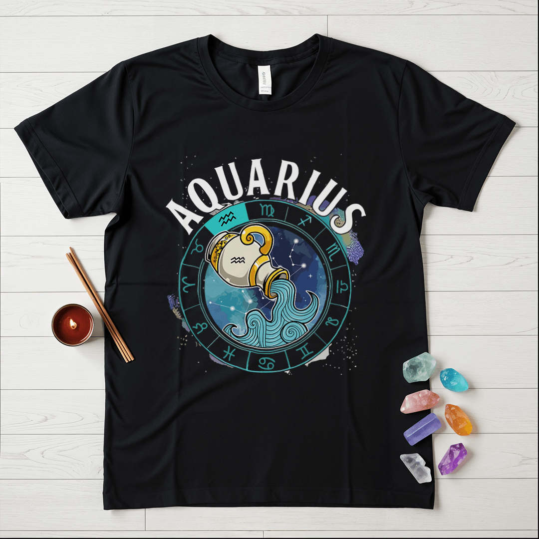 Mystical Aquarius Zodiac T-Shirt