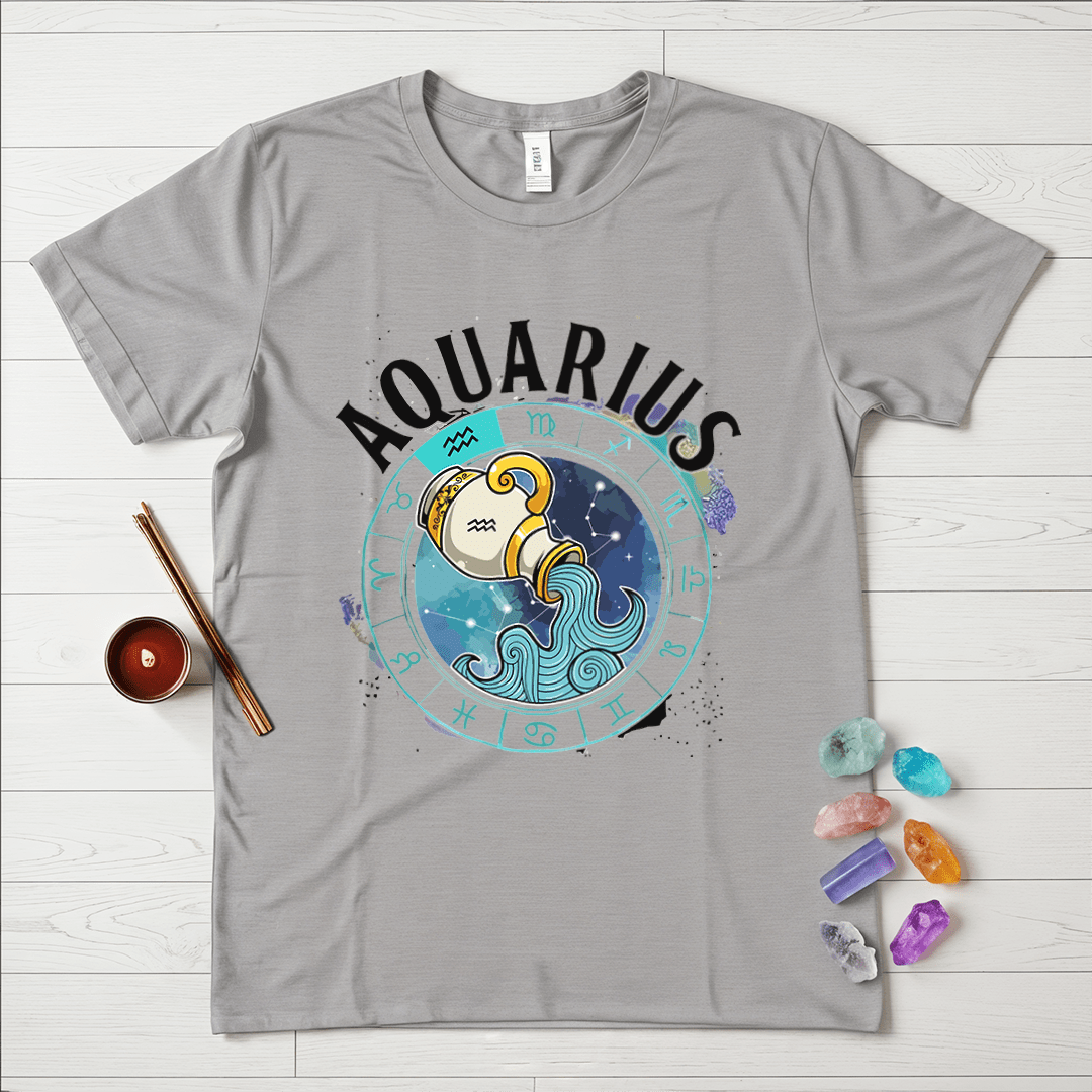 Mystical Aquarius Zodiac T-Shirt