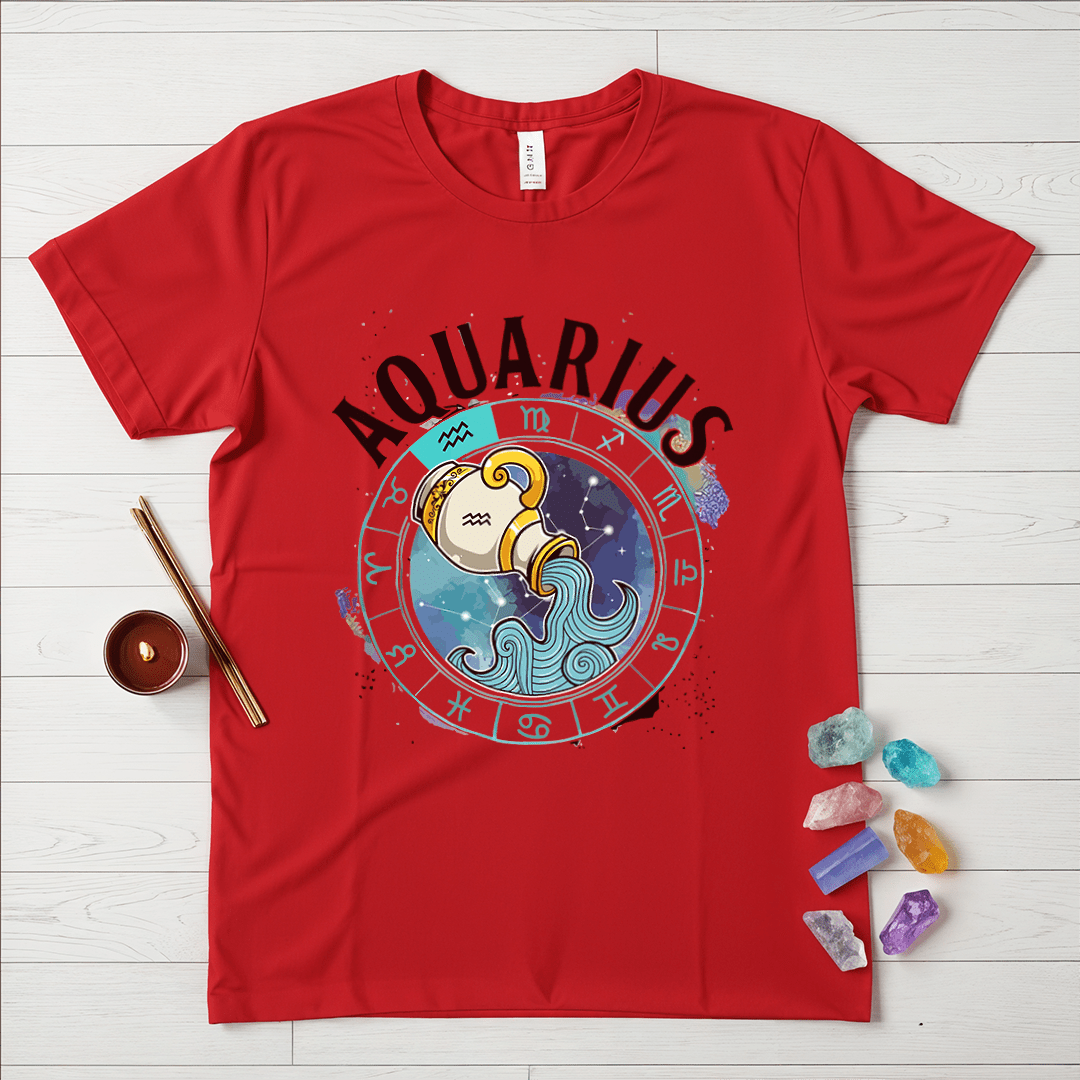 Mystical Aquarius Zodiac T-Shirt