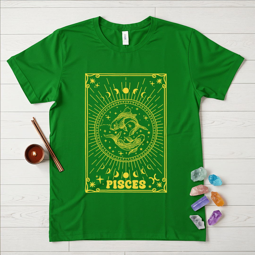 Pisces Symbol In Gold T-Shirt
