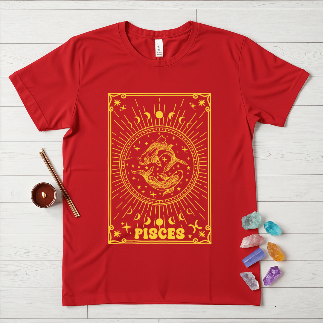 Pisces Symbol In Gold T-Shirt