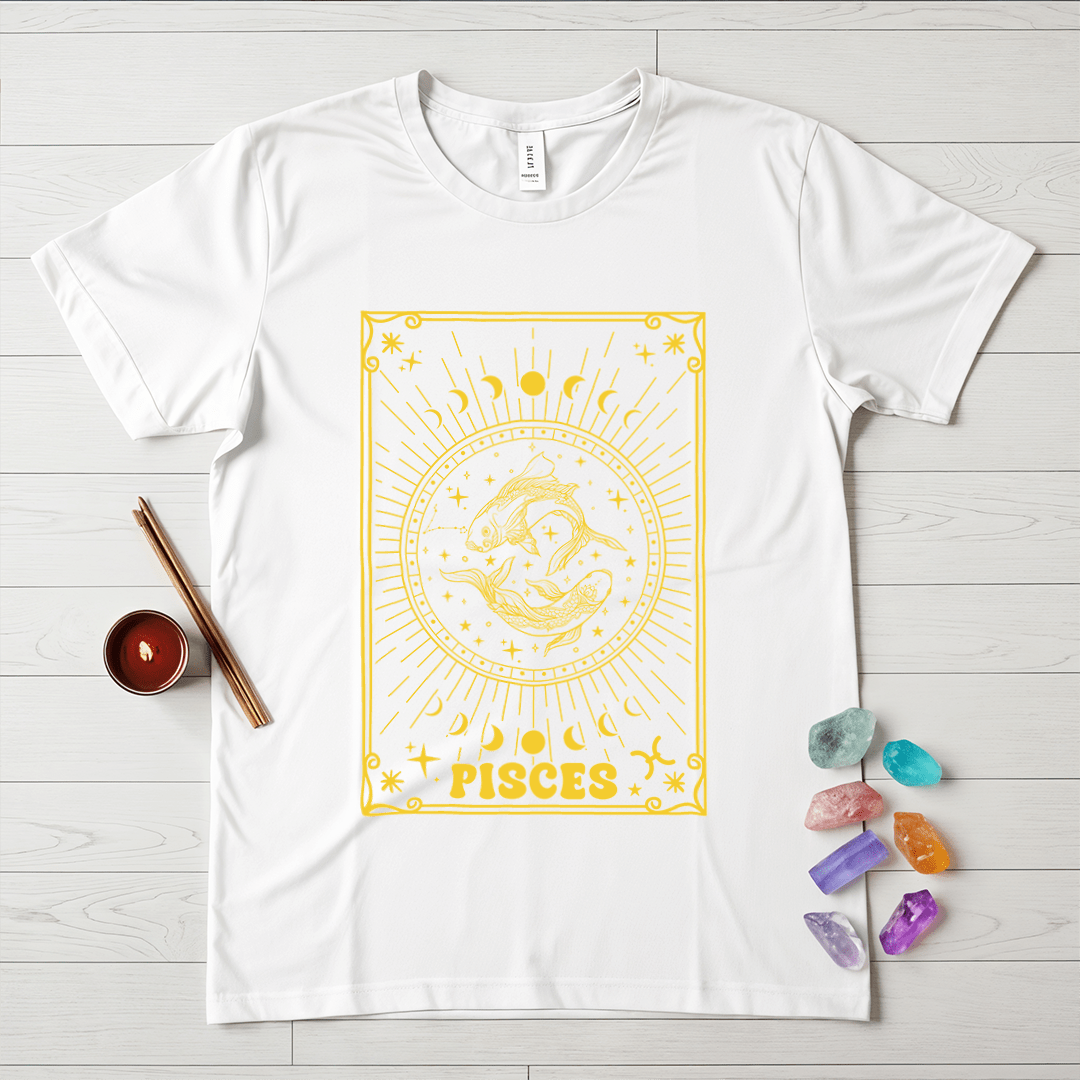 Pisces Symbol In Gold T-Shirt