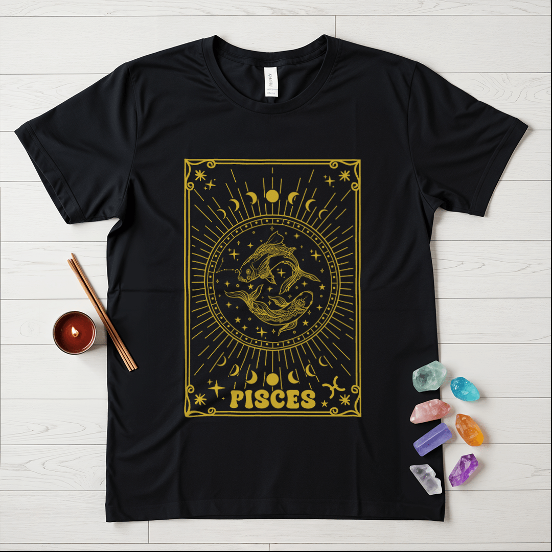 Pisces Symbol In Gold T-Shirt
