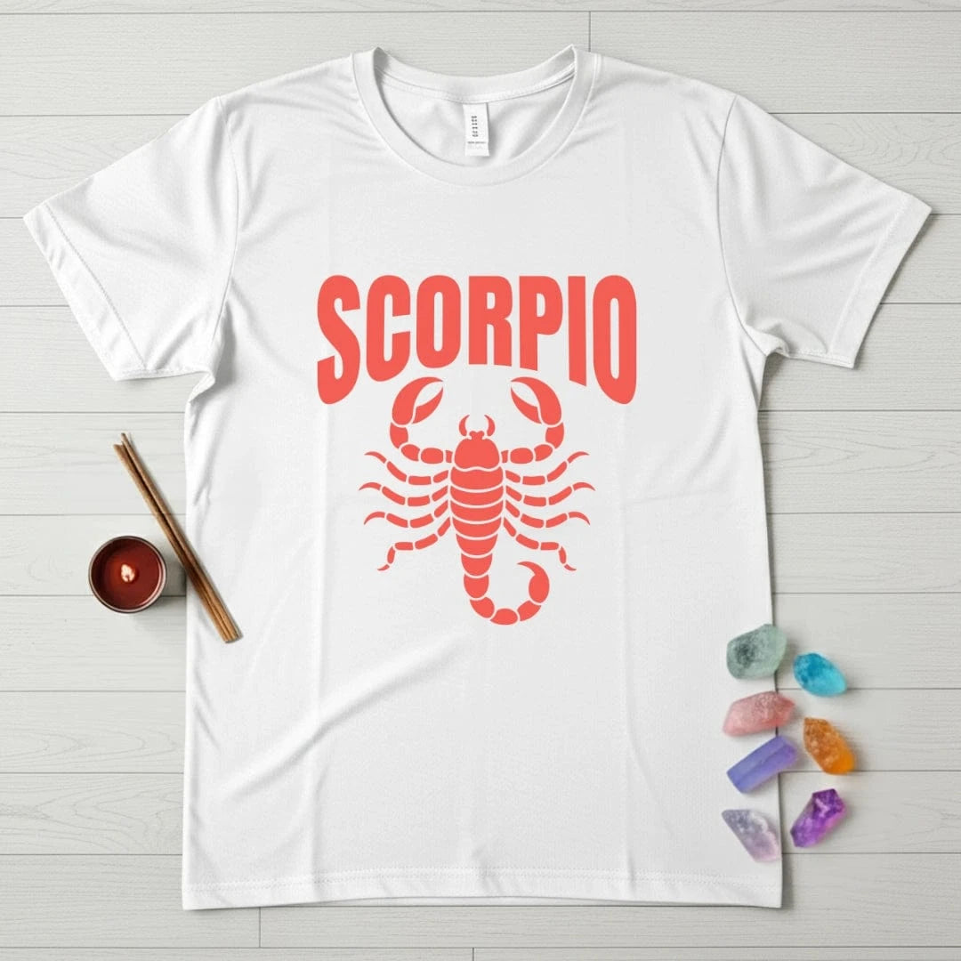 Scorpio Zodiac T-Shirt – Bold Scorpion Arch