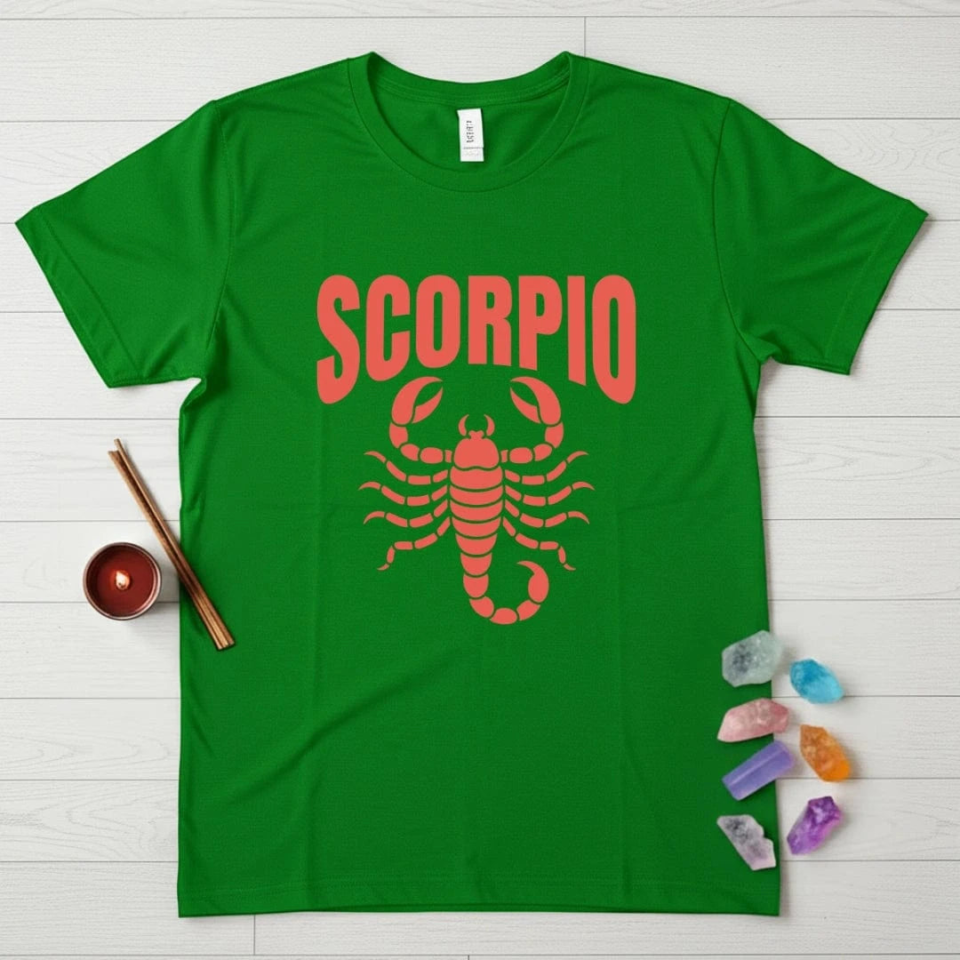 Scorpio Zodiac T-Shirt – Bold Scorpion Arch