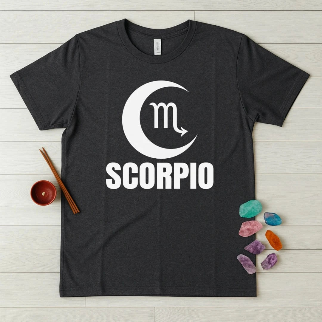 Scorpio Zodiac T-Shirt – Crescent Moon