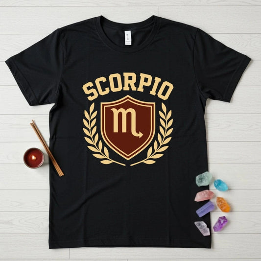 Scorpio Zodiac T-Shirt – Crest Shield