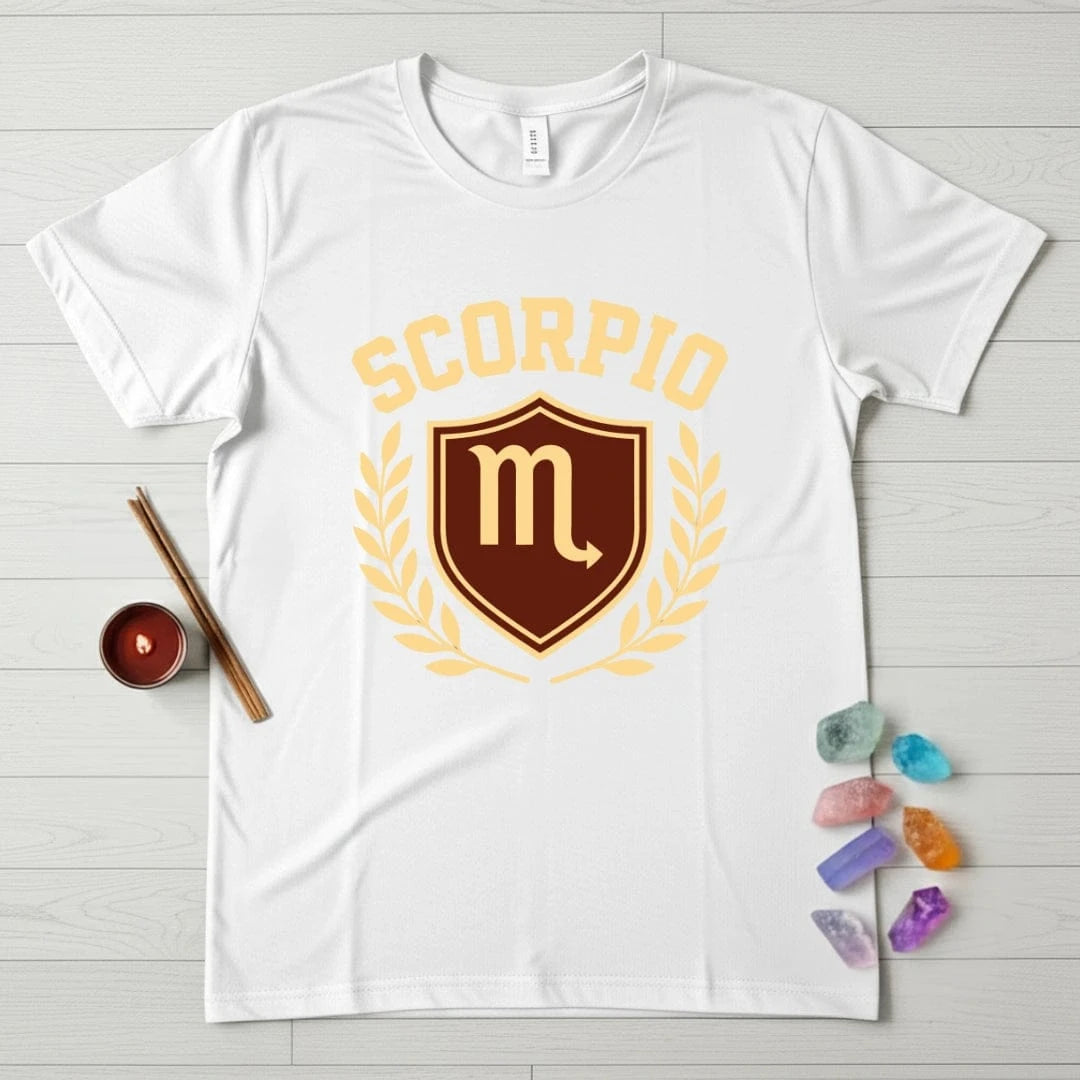 Scorpio Zodiac T-Shirt – Crest Shield