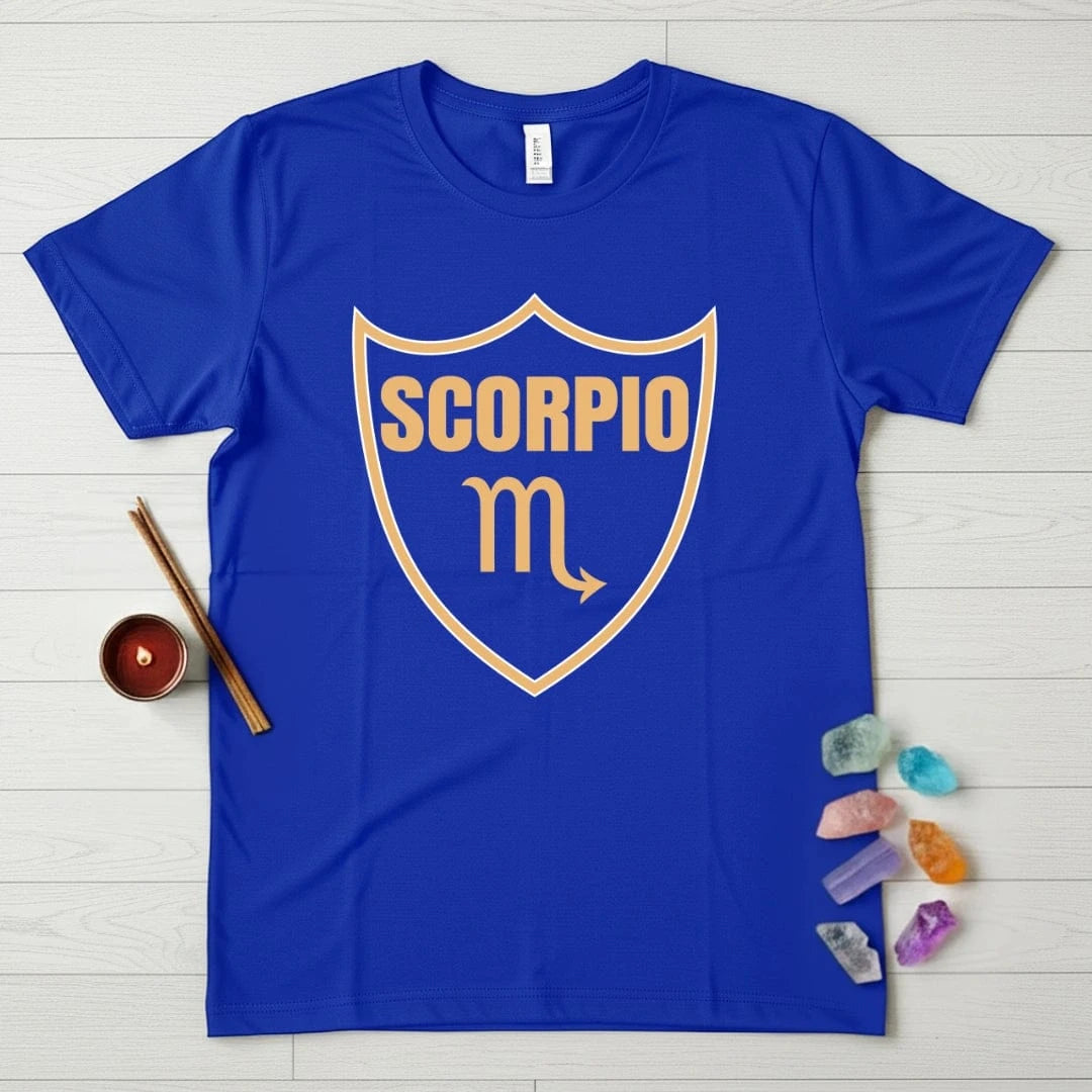 Scorpio Zodiac T-Shirt – Emblem Shield