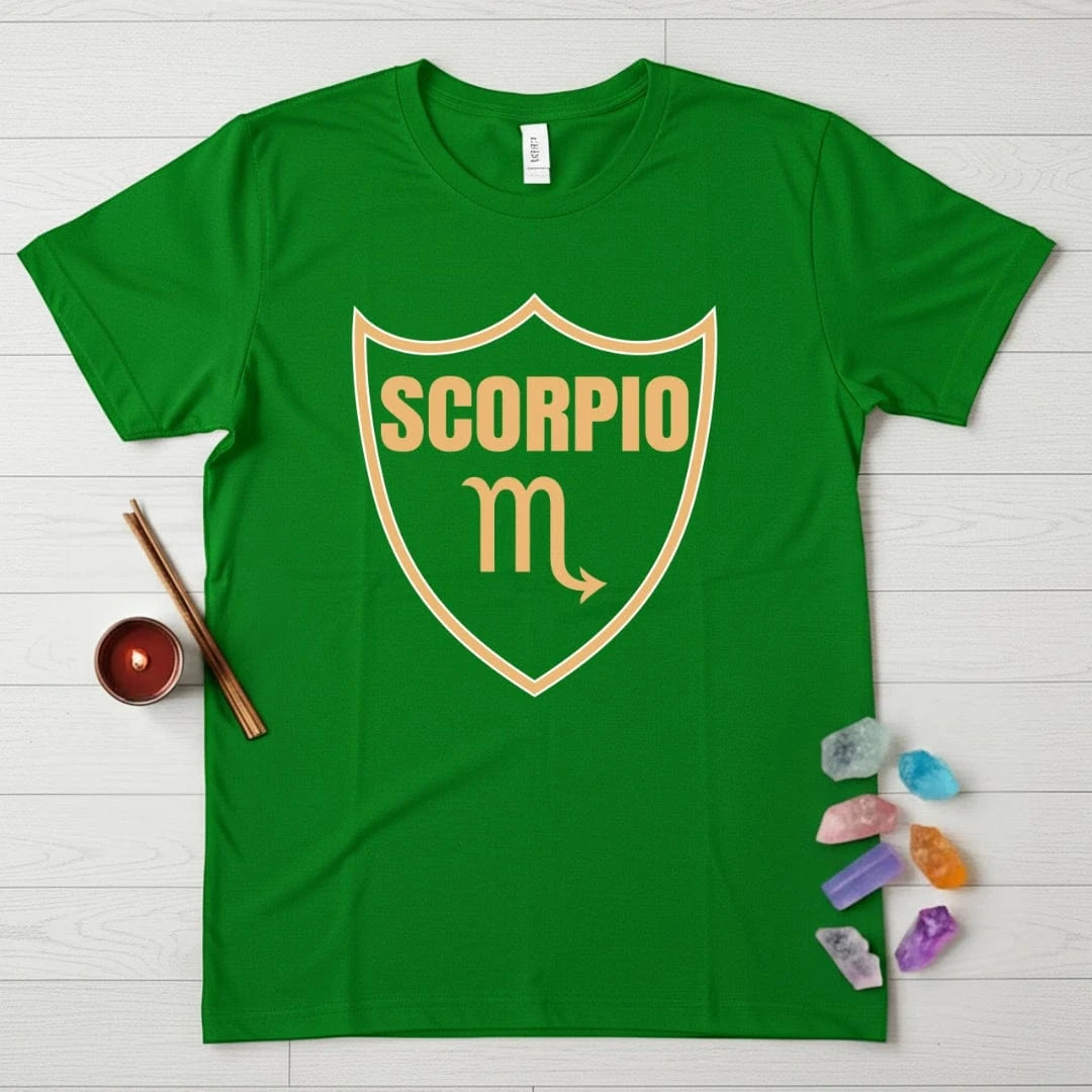 Scorpio Zodiac T-Shirt – Emblem Shield