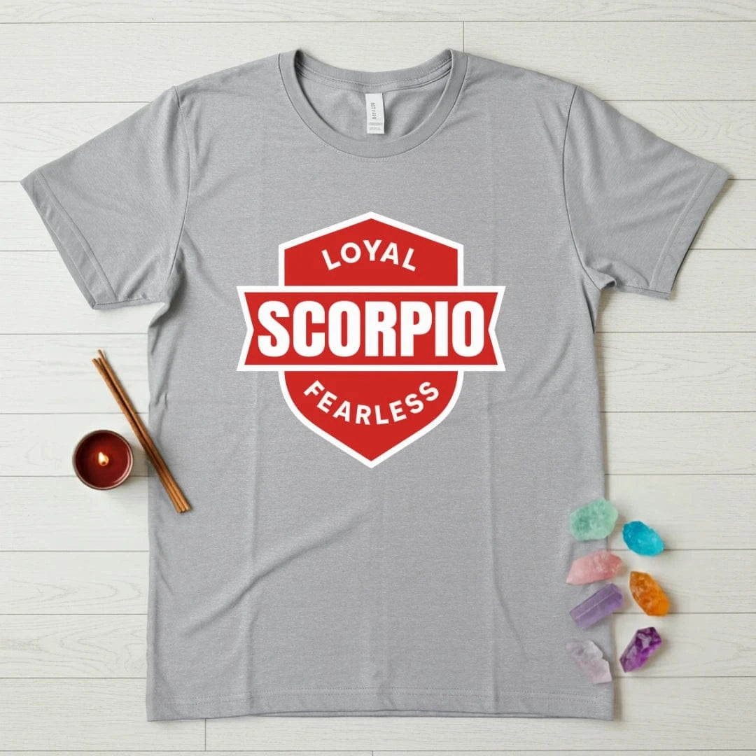 Scorpio Zodiac T-Shirt – Loyal Fearless Shield