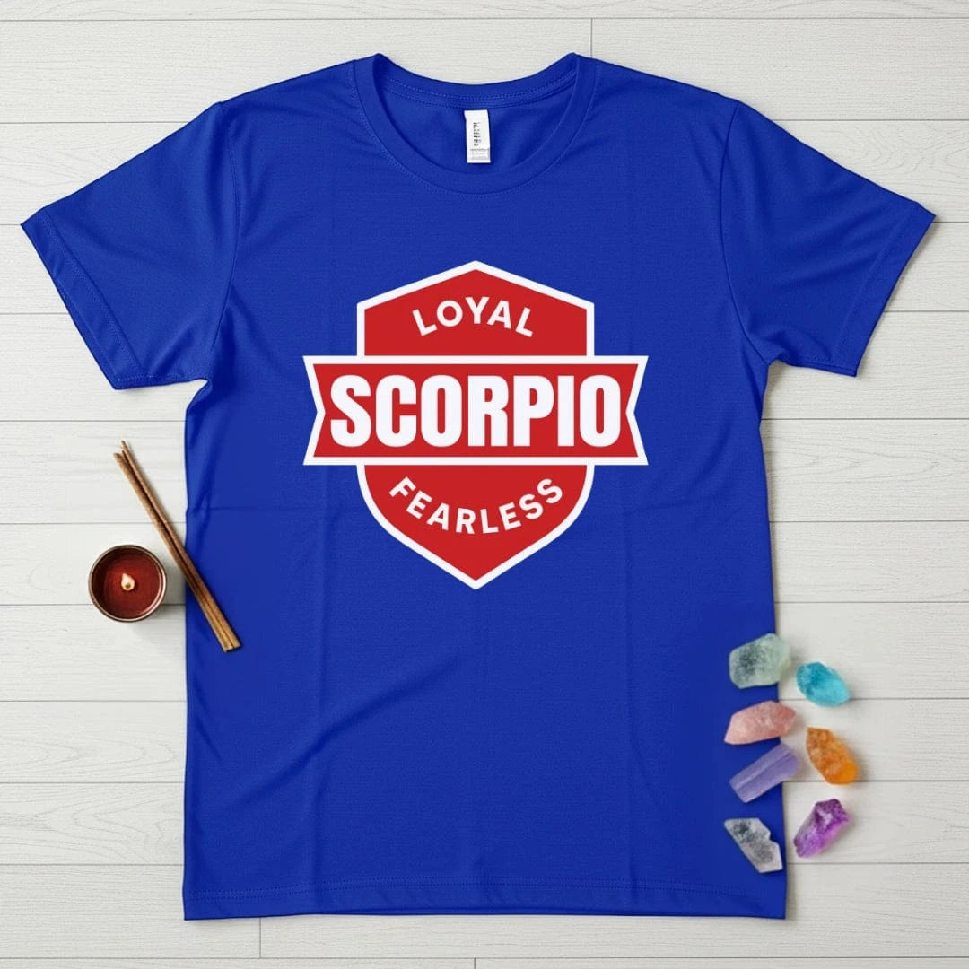 Scorpio Zodiac T-Shirt – Loyal Fearless Shield