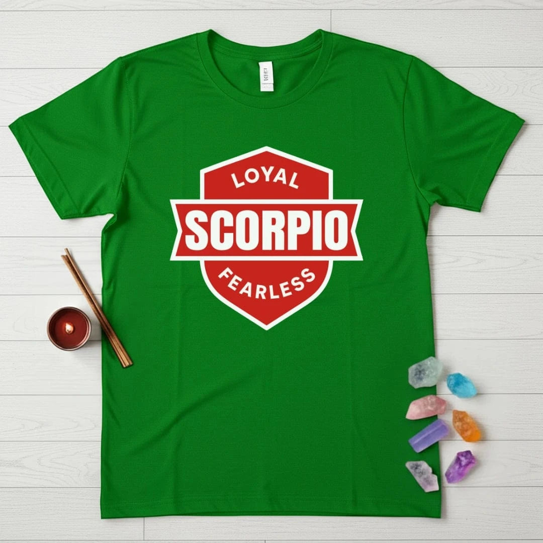 Scorpio Zodiac T-Shirt – Loyal Fearless Shield