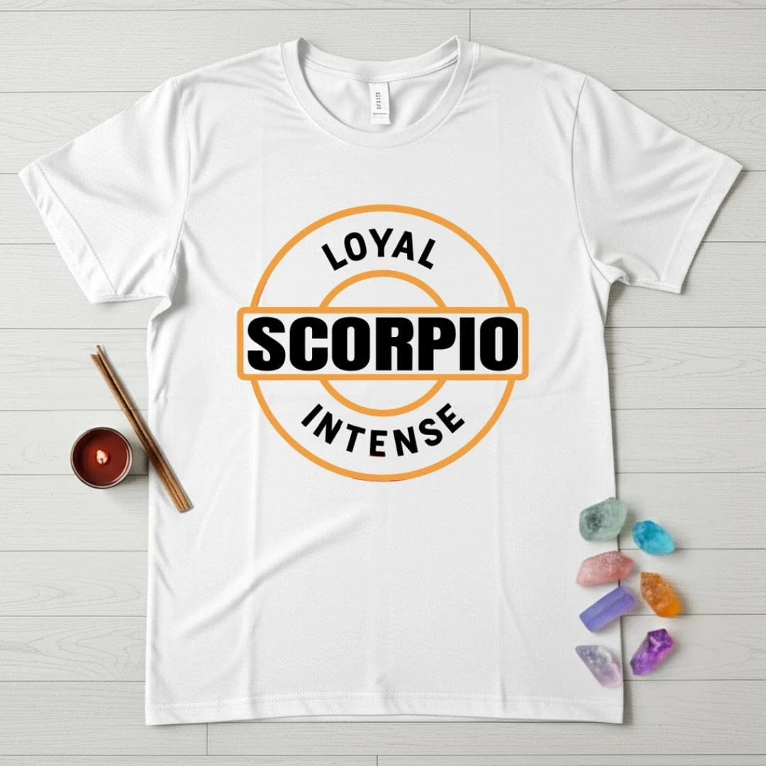Scorpio Zodiac T-Shirt – Loyal Intense Emblem