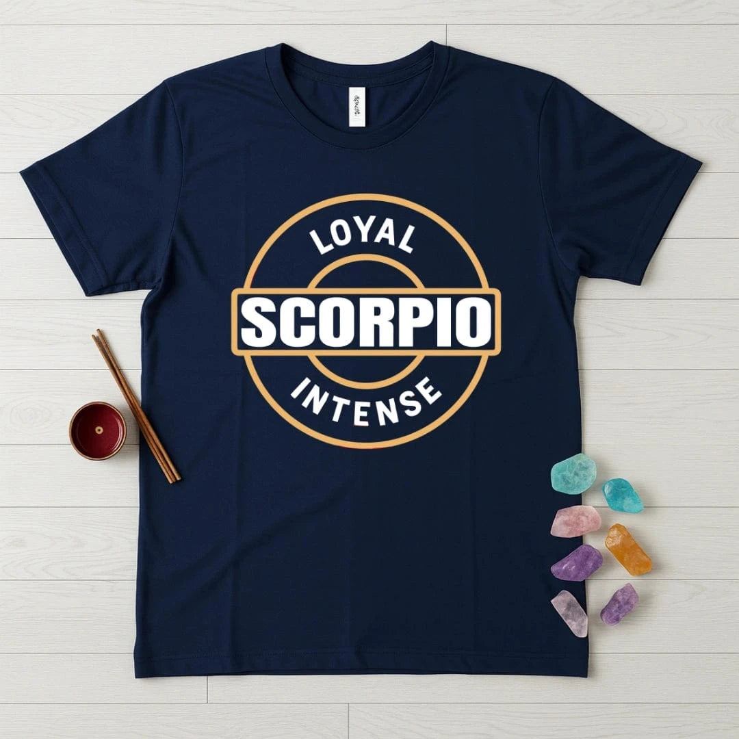 Scorpio Zodiac T-Shirt – Loyal Intense Emblem