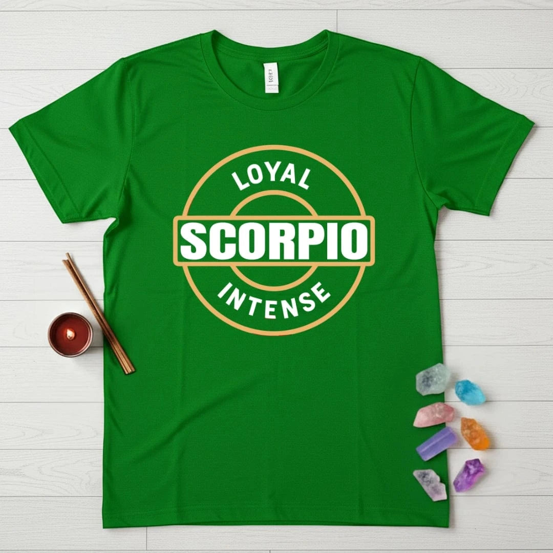 Scorpio Zodiac T-Shirt – Loyal Intense Emblem