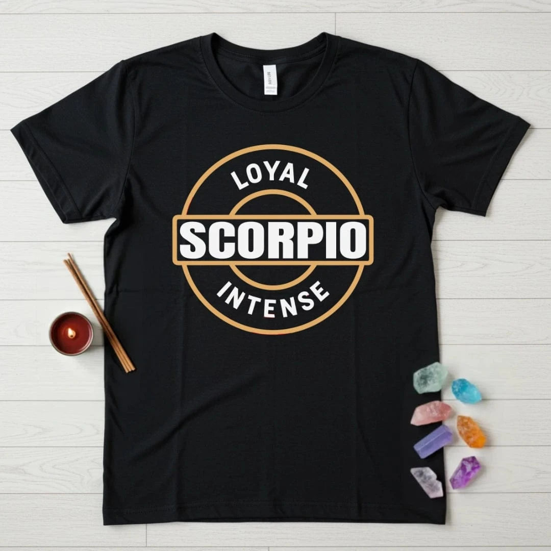 Scorpio Zodiac T-Shirt – Loyal Intense Emblem
