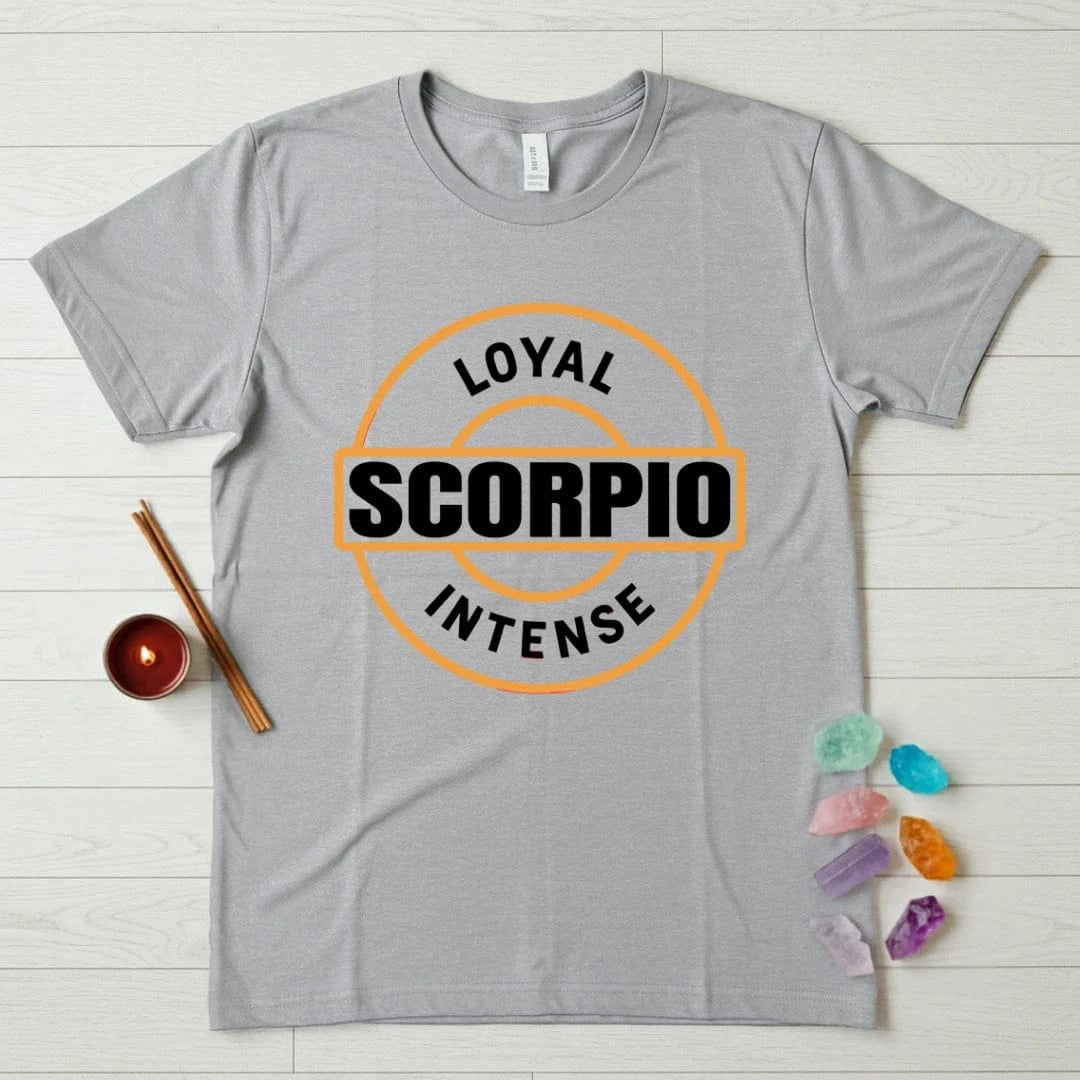 Scorpio Zodiac T-Shirt – Loyal Intense Emblem