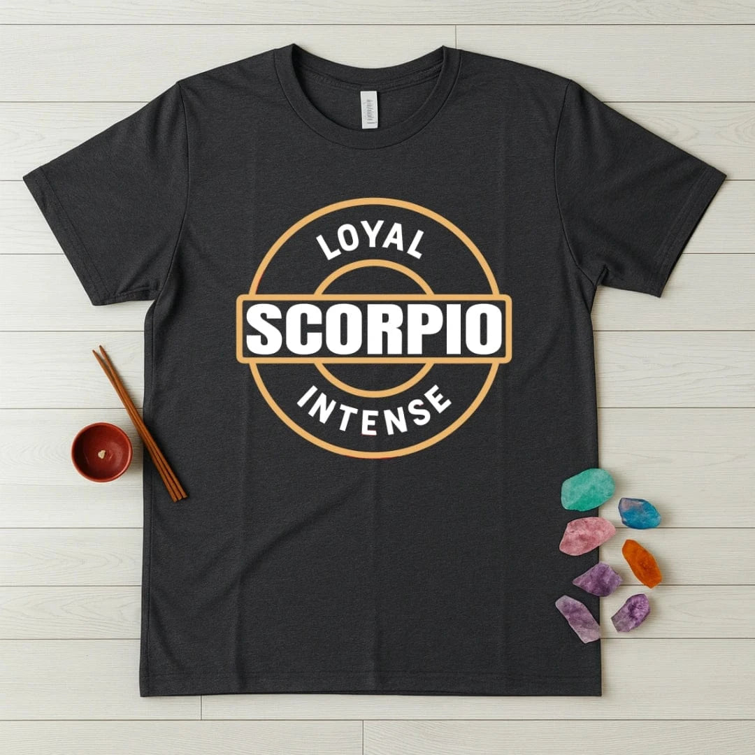 Scorpio Zodiac T-Shirt – Loyal Intense Emblem