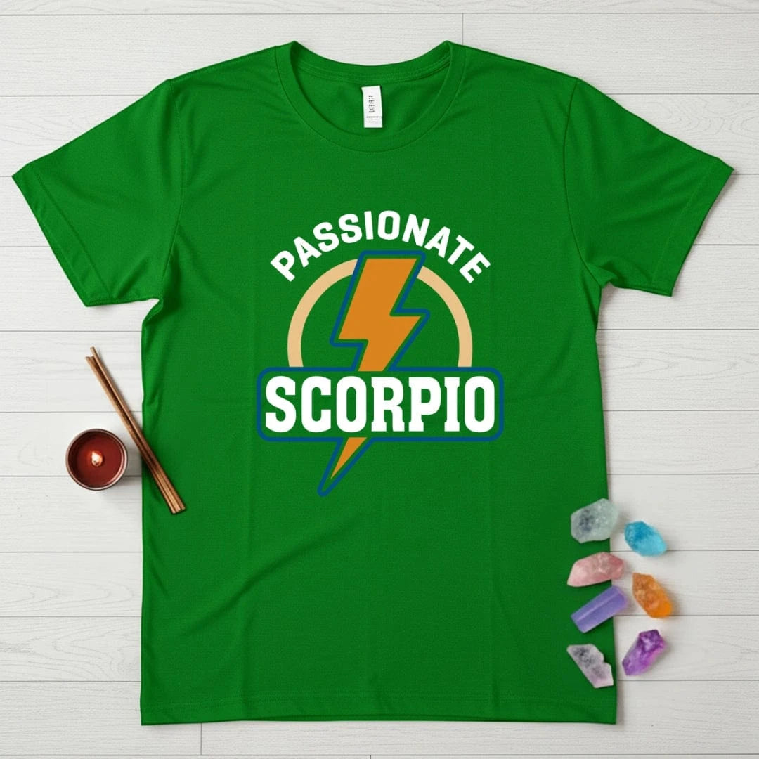 Scorpio Zodiac T-Shirt – Passionate Lightning Bolt