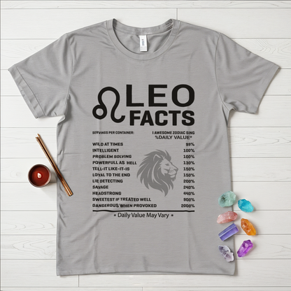 Leo Facts Zodiac T-Shirt