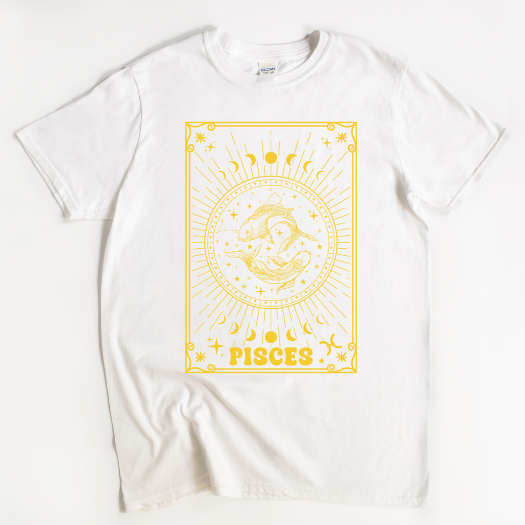 Pisces Symbol In Gold Tee