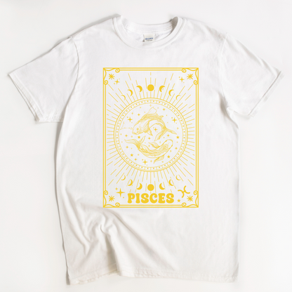 Pisces Symbol In Gold Tee