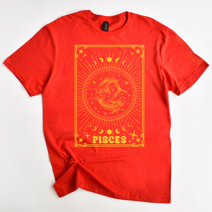 Pisces Symbol In Gold Tee