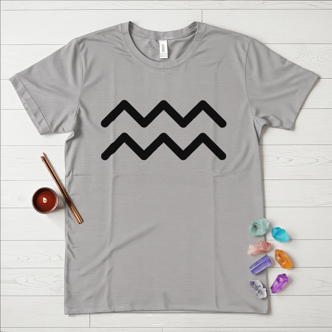 Aquarius Symbol Minimalist T-Shirt