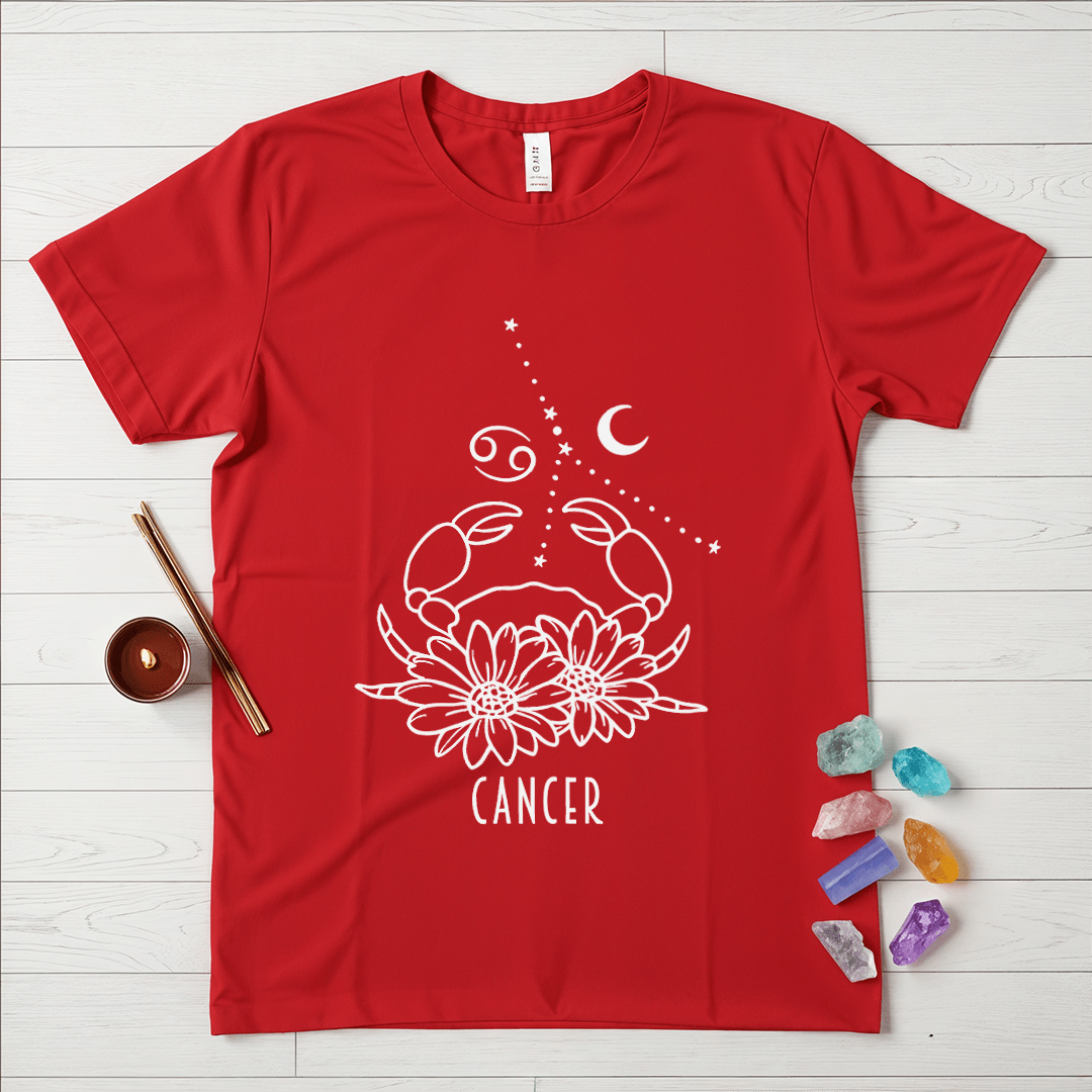 Cancer Floral Symbol T-Shirt