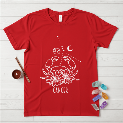Cancer Floral Symbol T-Shirt