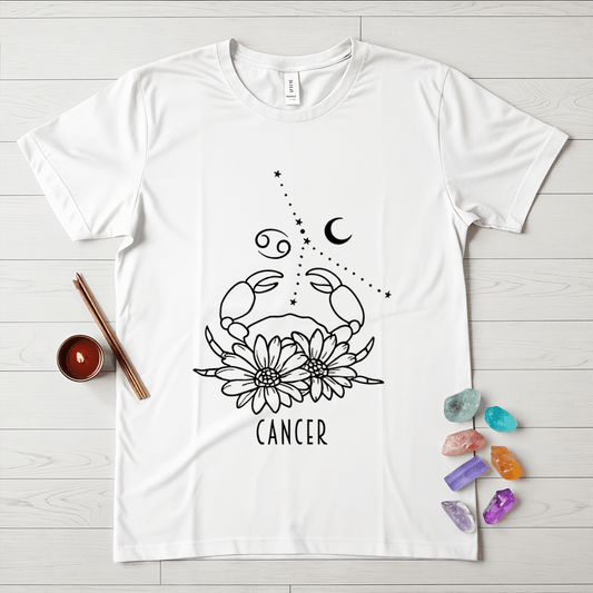 Cancer Floral Symbol T-Shirt