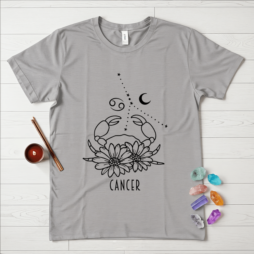 Cancer Floral Symbol T-Shirt