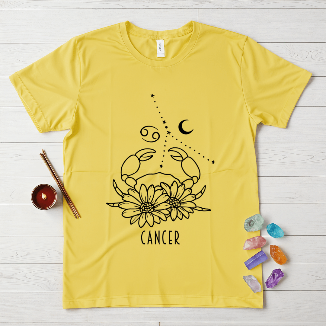 Cancer Floral Symbol T-Shirt
