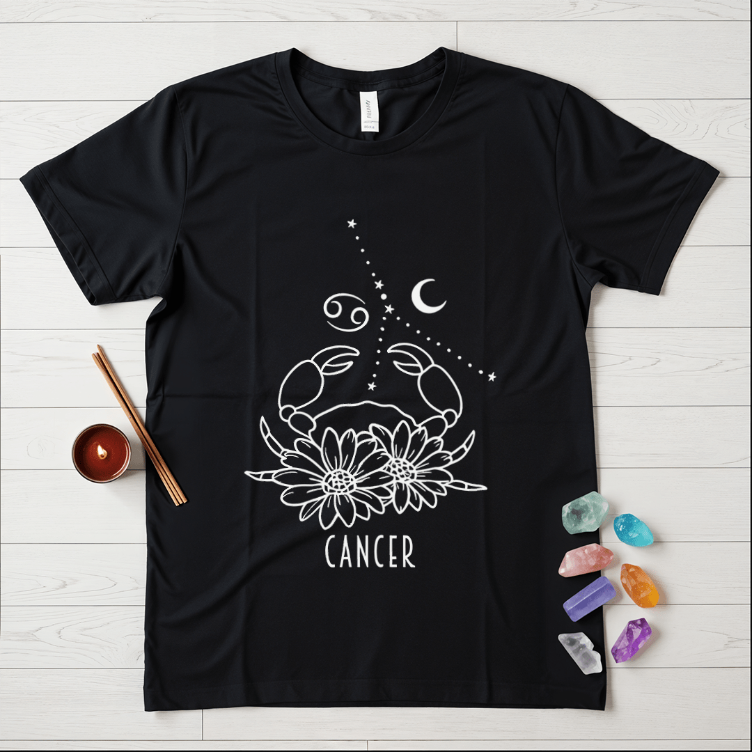 Cancer Floral Symbol T-Shirt