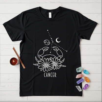 Cancer Floral Symbol T-Shirt