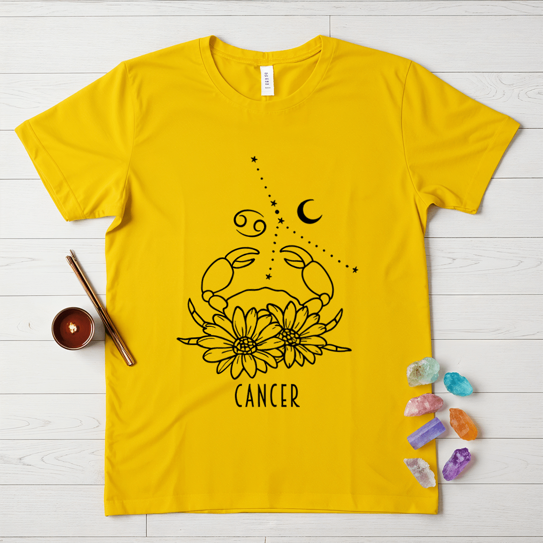 Cancer Floral Symbol T-Shirt