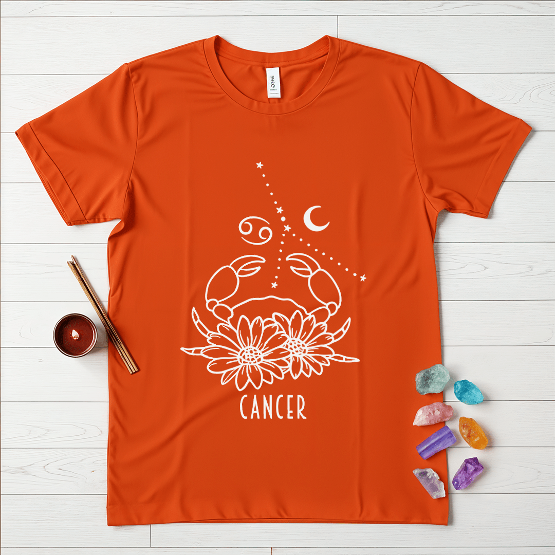 Cancer Floral Symbol T-Shirt