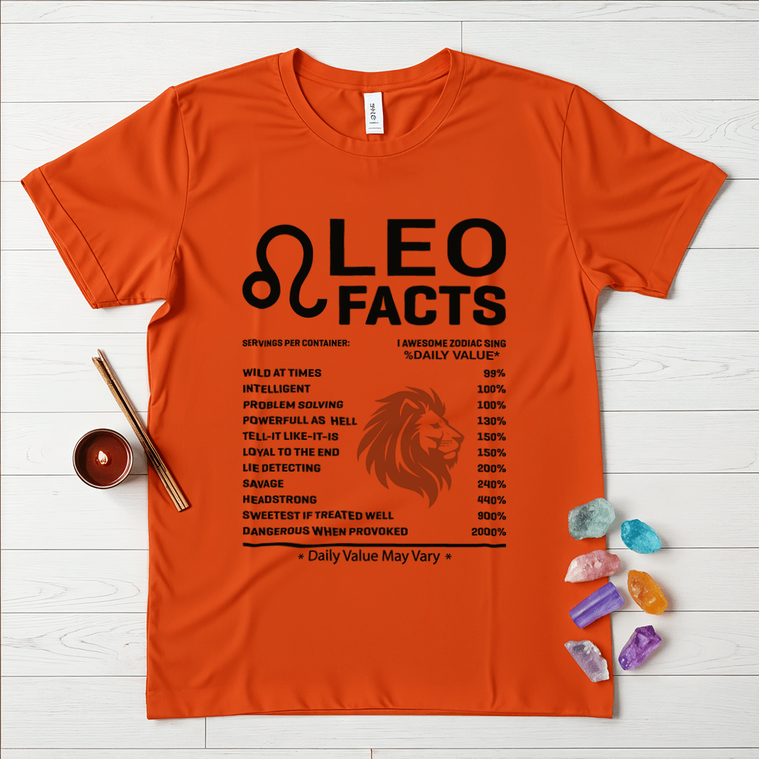 Leo Facts Zodiac T-Shirt