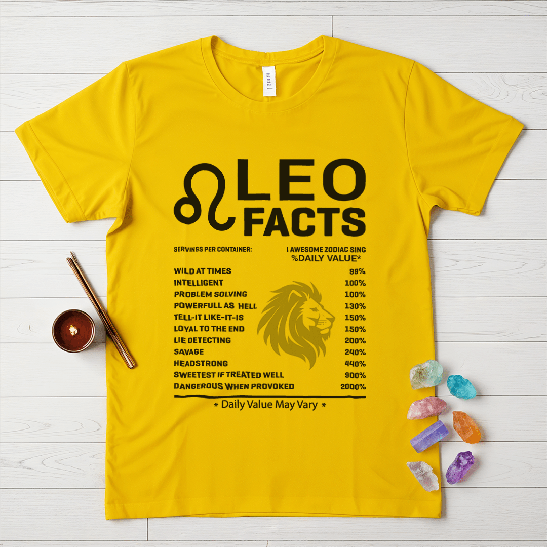 Leo Facts Zodiac T-Shirt
