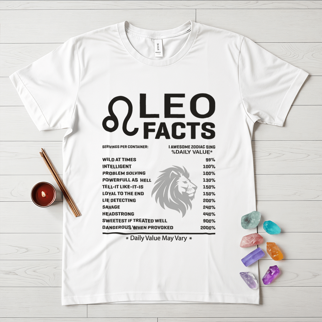 Leo Facts Zodiac T-Shirt