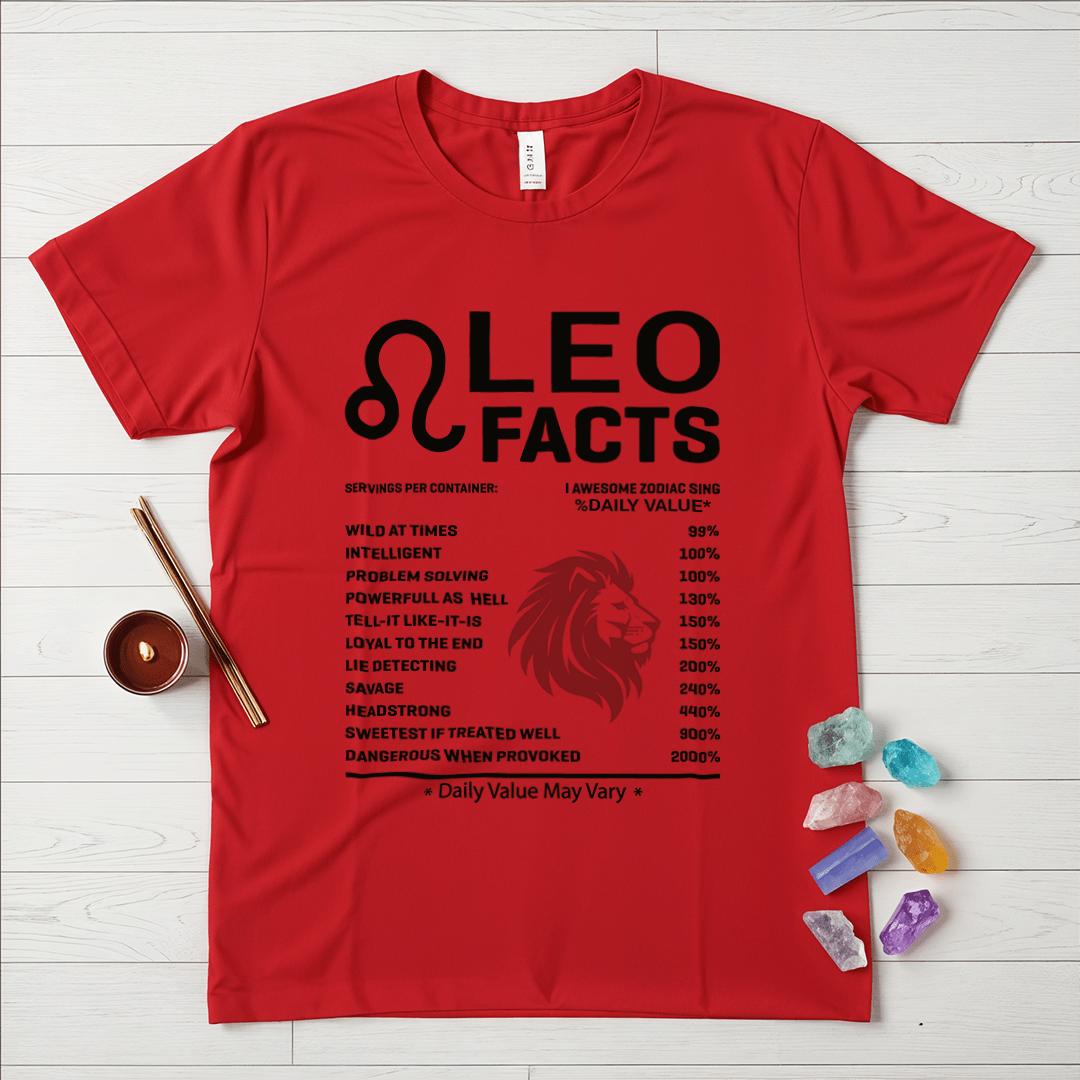 Leo Facts Zodiac T-Shirt