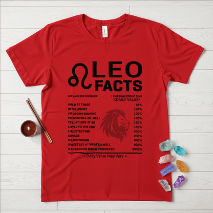Leo Facts Zodiac T-Shirt