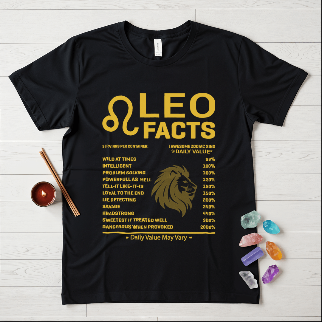 Leo Facts Zodiac T-Shirt