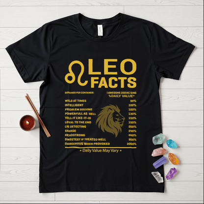 Leo Facts Zodiac T-Shirt